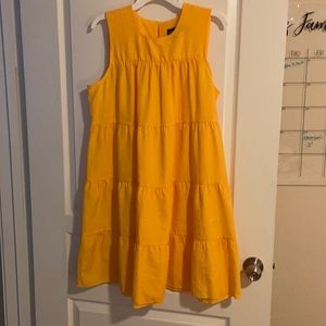 Yellow sleeveless dress